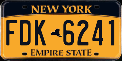 NY license plate FDK6241