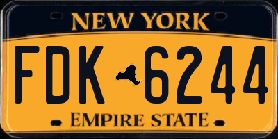 NY license plate FDK6244
