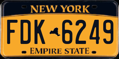 NY license plate FDK6249