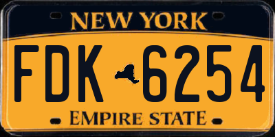 NY license plate FDK6254