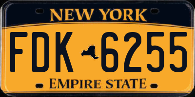 NY license plate FDK6255