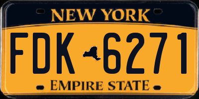 NY license plate FDK6271