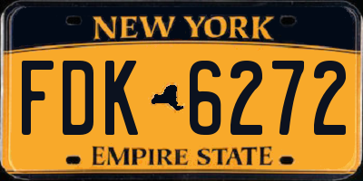 NY license plate FDK6272
