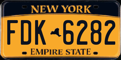 NY license plate FDK6282