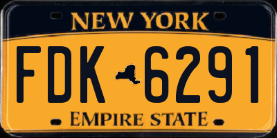 NY license plate FDK6291