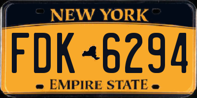 NY license plate FDK6294