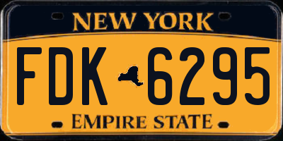 NY license plate FDK6295