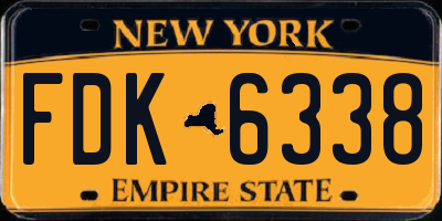 NY license plate FDK6338