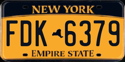 NY license plate FDK6379