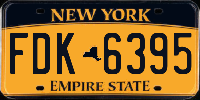 NY license plate FDK6395