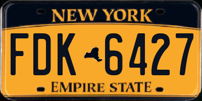 NY license plate FDK6427