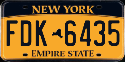 NY license plate FDK6435