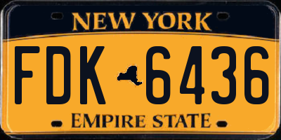 NY license plate FDK6436