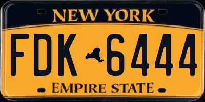 NY license plate FDK6444