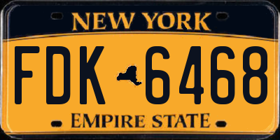 NY license plate FDK6468