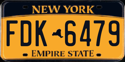 NY license plate FDK6479