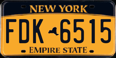 NY license plate FDK6515