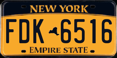 NY license plate FDK6516