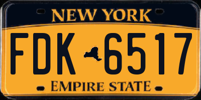 NY license plate FDK6517