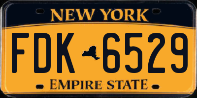 NY license plate FDK6529