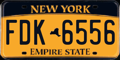 NY license plate FDK6556