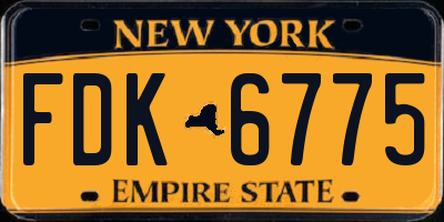 NY license plate FDK6775