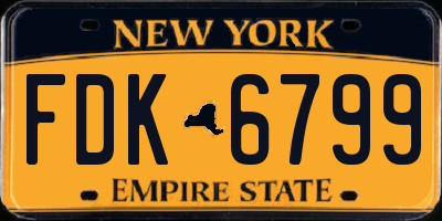 NY license plate FDK6799
