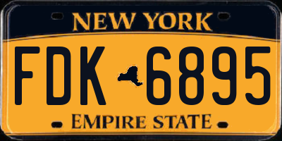 NY license plate FDK6895