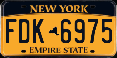 NY license plate FDK6975