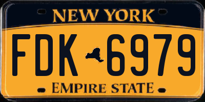 NY license plate FDK6979