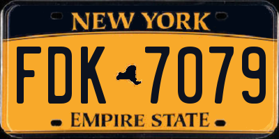 NY license plate FDK7079