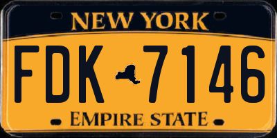 NY license plate FDK7146