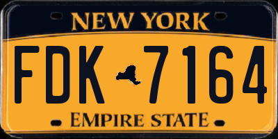 NY license plate FDK7164