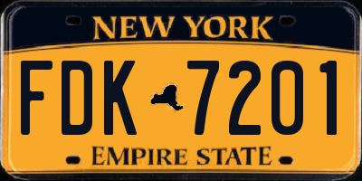NY license plate FDK7201