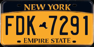 NY license plate FDK7291