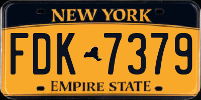 NY license plate FDK7379