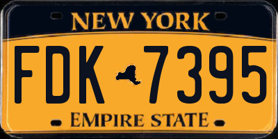 NY license plate FDK7395