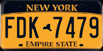 NY license plate FDK7479