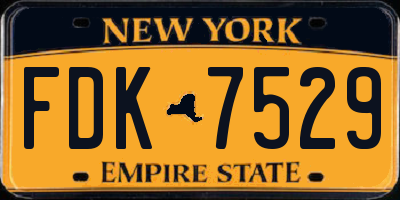 NY license plate FDK7529