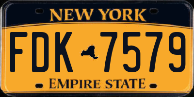 NY license plate FDK7579