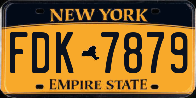 NY license plate FDK7879