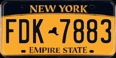 NY license plate FDK7883