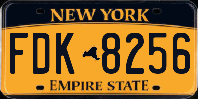 NY license plate FDK8256