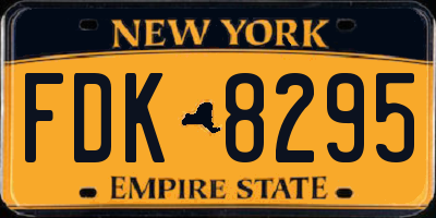 NY license plate FDK8295