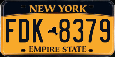 NY license plate FDK8379