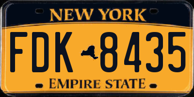 NY license plate FDK8435
