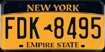 NY license plate FDK8495