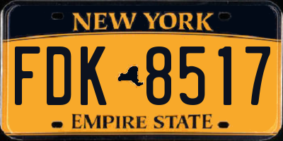 NY license plate FDK8517