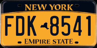 NY license plate FDK8541