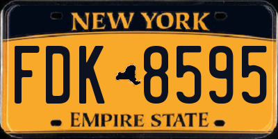 NY license plate FDK8595
